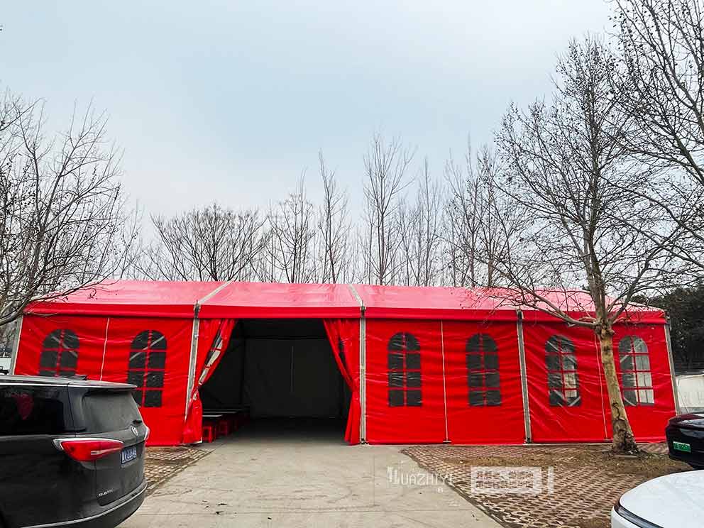 焦作篷房租赁助力演出人员用餐篷房搭建